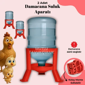 2 Adet Damacana Aparatı Tavuk ve Güvercin Suluğu, Damacana Suluk Altı -Sadece Alt Akıllı Otomatik