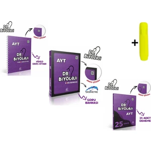 Dr. Biyoloji Ayt Video Ders Kitabı Soru Bankası Deneme Seti 3 Kitap