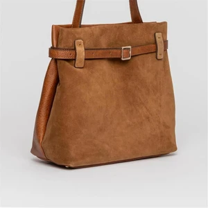 Taba Kolios Kadın Hakiki Nubuk Deri Omuz Çantası