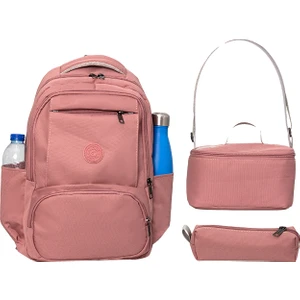 Ilkokul Çantası 3’lü Set -Sırt Çantası Beslenme Kalemlik 8581