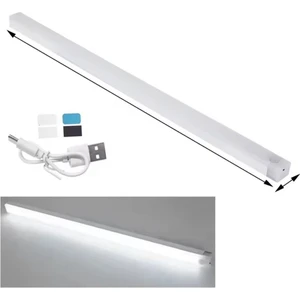  50 cm Beyaz Işık Hareket Sensörlü Dolap Içi Çalışma Masası Mutfak Tezgah Altı USB LED Işık