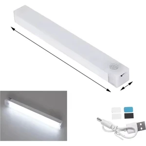  20 cm Beyaz Işık Hareket Sensörlü Dolap Içi Çalışma Masası Mutfak Tezgah Altı USB LED Işık