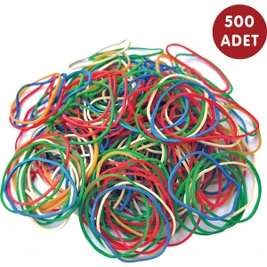 Ambalaj-Paket Lastiği Karışık Renkli (500 ADET)%100 KAUÇUK|100 Gr(Okul-Kırtasiye-Ambalaj-Paketleme)
