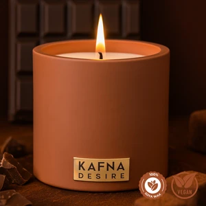 Çikolata Kokulu Kahverengi Beton Mum – %100 Soya Wax, El Yapımı, Doğal Vegan Mum