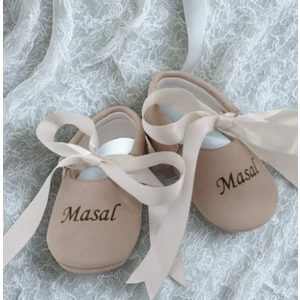 Bebeğinize Özel Nubuk Bej Bebek Patik