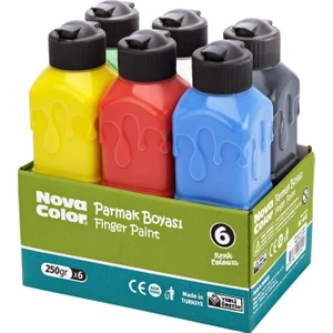 Parmak Boyası 6X250 ml Set - Kolay Silinebilir
