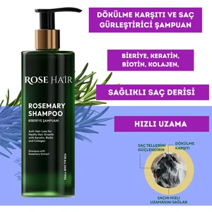Rose Hair Biberiye Keratin ve Biotin Şampuan 250 ml