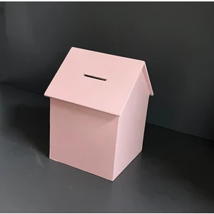 Ahşap Kilitli Pembe Renkli Kumbara