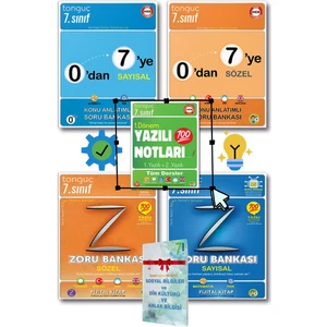 7. Sınıf 0 Dan 7 Ye Konu Anlatımlı Set + Zoru Bankası Set + 1. Dönem Yazılı Notları