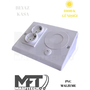 Dolap ve Tezgah Altı Prizli Aydınlatma 3 Watt (Gün Işığı 4000K)