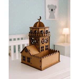 Bebek Özel Ahşap Boyanabilir Maket Oyuncak ve Boyama Seti, Ahşap Puzzle Oyuncak