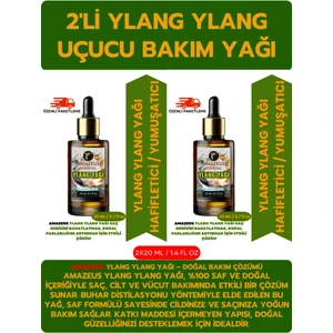 Ylang Ylang Uçucu Yağı 2'li (%100 Saf ve Doğal) Besleyici Etki 2X20 ml / 1.4 Fl Oz