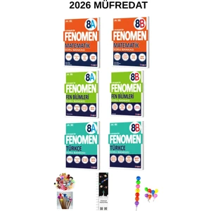 Fenomen Matematik- Fen-Türkçe(A-B) 6 Kitap (Uzay A+Emoji K.+ Kalem B.)2026