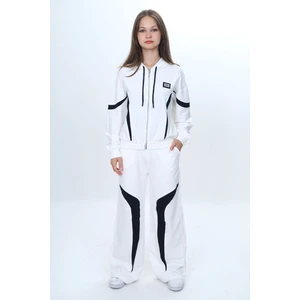 Kız Çocuk %100 Pamuk Garnili Kapüşonlu Fermuarlı Oversize Alt&üst Trend Eşofman TAKIMI-315-EŞT-0003