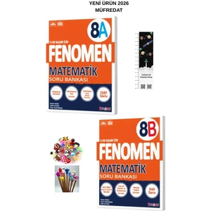 Fenomen 8. Sınıf Matematik Sb. (A+B) 2 Kitap (Uzay A+Kalem B)2026 Müfredat