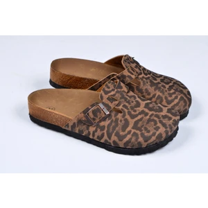 Leopar Mantar Tabanlı Boston Birkens Günlük Sabo 59463 Günlük Terlik