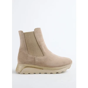 Cotton Bar Deri Bej Kadın Bot D-Anaben