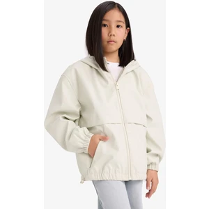 Kız Çocuk Su Geçirmez Kapüşonlu Fermuarlı Yağmurluk E0058A825AU