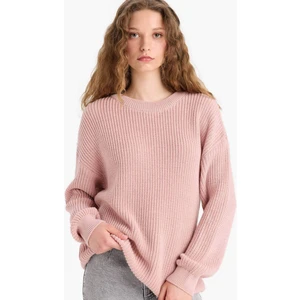 Regular Fit Bisiklet Yaka Selanik Kumaş Basic Düz Triko Kazak H6905AZ25WN