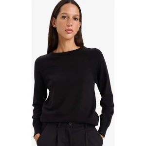 Relax Fit Bisiklet Yaka Basic Düz Triko Kazak I6913AZ25WN