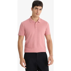 Slim Fit Dar Kesim Polo Yaka Kısa Kollu Pamuklu Modal Karışımlı Basic Düz Tişört M6609AZ25SP