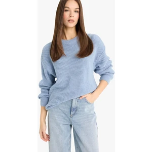 Regular Fit Bisiklet Yaka Selanik Kumaş Basic Düz Triko Kazak H6905AZ25WN