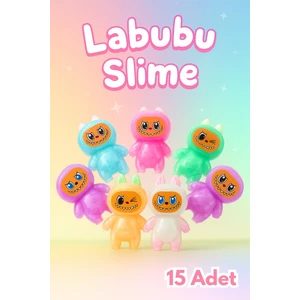 Labubu Hazır Slime 15'li Slime Ele Yapışmaz Hazır Slaym Renkli 15 Adet