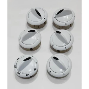 Beko Uyumlu Geniş Düğme 6 Lı , Ocak Düğme Takımı Metal Mil Delik Yuvası Geniş