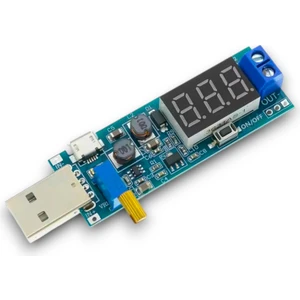Dc-Dc 5V - 3.5V / 12V USB Step Up - Down Göstergeli Power Modül - Regülatör Modülü