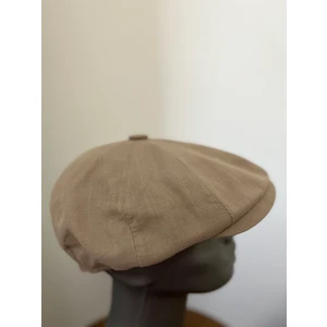 Erkek   Keten Newsboy Kasket Şapka – Lastikli ve Desenli Astarlı Model