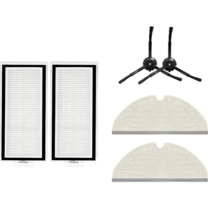 Roborock Q8 Max, q8 Max Plus Uyumlu Yan Fırça, hepa Filtre, mop Paspas Yedek Parça Seti- Siyah 6 Parça