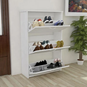 Modilayn Düşer Kapaklı Ayakkabılık Ayakkabı Dolabı