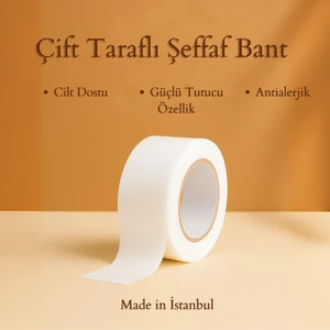 Şeffaf Göğüs Bandı Çift Taraflı  Elbise Sabitleyici Bant Görünmez Vücut Yapışkanlı Bant 5 Metre 2 cm En