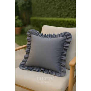 %100 Pamuk Fırfırlı Dekoratif Kırlent Kılıfı – 43X43 cm ( 1ADET )