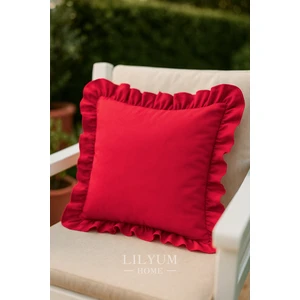 %100 Pamuk Fırfırlı Dekoratif Kırlent Kılıfı – 43X43 cm ( 1ADET )