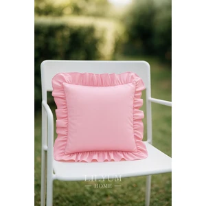 %100 Pamuk Fırfırlı Dekoratif Kırlent Kılıfı – 43X43 cm ( 1ADET )