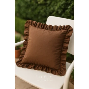 %100 Pamuk Fırfırlı Dekoratif Kırlent Kılıfı – 43X43 cm ( 1ADET )