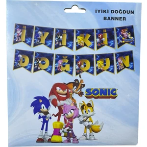 Karakterli Lüx Banner Sonic