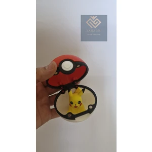 Pokemon Mıknastıslı Poke Topu (Pikachu Hediyeli)