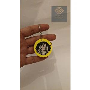 One Piece Hasır Şapka Luffy Anahtarlık