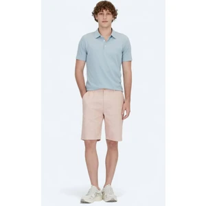 Açık Mavi Polo Yaka Pamuk Karışımlı T-Shirt