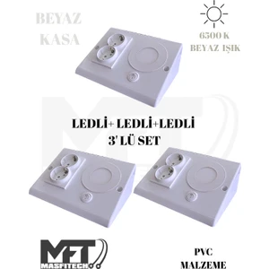 Dolap & Tezgah Altı Prizli Aydınlatma 3 Watt (Beyaz Işık)