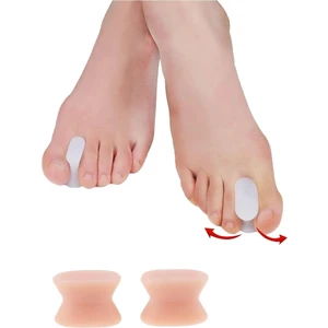 Sanal Trend 1 Çift Ayak Parmak Arası Silikon Makara Başparmak Ayırıcı ve Şekil Düzeltici