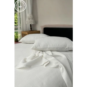 %100 Pamuk Çift Kişilik Pike Takımı Bordürlü 1 Nefes Alan Pike+2 Yumuşak Yastık Kılıfı, Terletmeyen