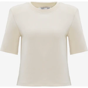 Premium Pamuklu Kısa Kol Vatkalı Kadın Tişört