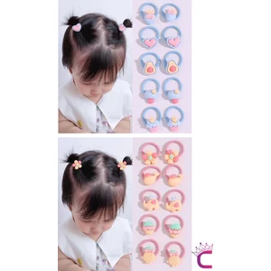 20'li Renkli Karışık Figürlü Dayanıklı Kız Çocuk Lastik Toka Seti - Sevimli Bebek Lastikli Toka