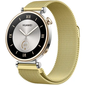 Watch Gt5 Pro 42MM / Gt5 41MM / Gt4 41MM Uyumlu 18 mm Metal Milanese Hasır Kordon – Paslanmaz Çelik, Mıknatıslı Ayarlanabilir Kayış