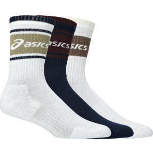 3 Pack Asics Logo Crew Sock Unisex Siyah Koşu Çorabı 3033B879-400