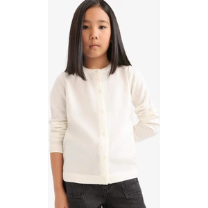 Kız Çocuk Bisiklet Yaka Düğmeli Triko Hırka N8407A625AU