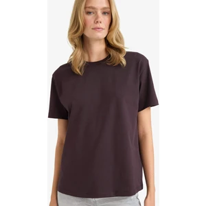 Regular Fit Bisiklet Yaka Basic Düz Premium Kısa Kollu Tişört F7105AX25AU